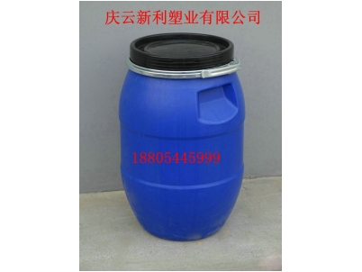 25公斤包箍塑料桶，25公斤法兰塑料桶，25升蓝色塑料桶.
