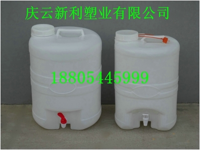 19L带水龙头塑料桶，19升带水嘴塑料桶，酿造品塑料桶.