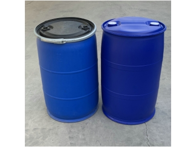 200L直口塑料桶200升双环法兰桶200公斤开口桶直筒型.