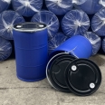 直口法兰桶200L开口塑料桶广口200升铁箍桶塑料化工桶.